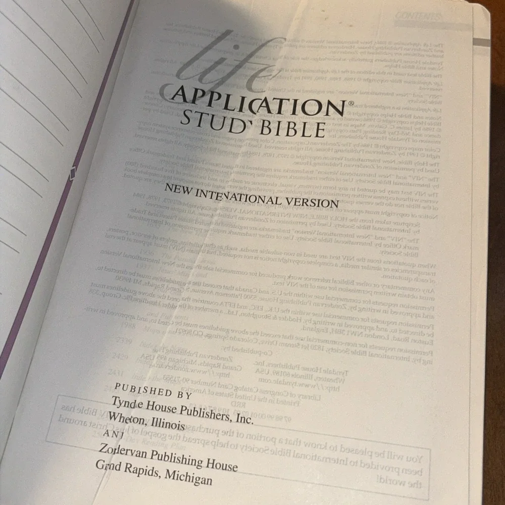 Life Application Study Bible New International Version Leather 1997 #761